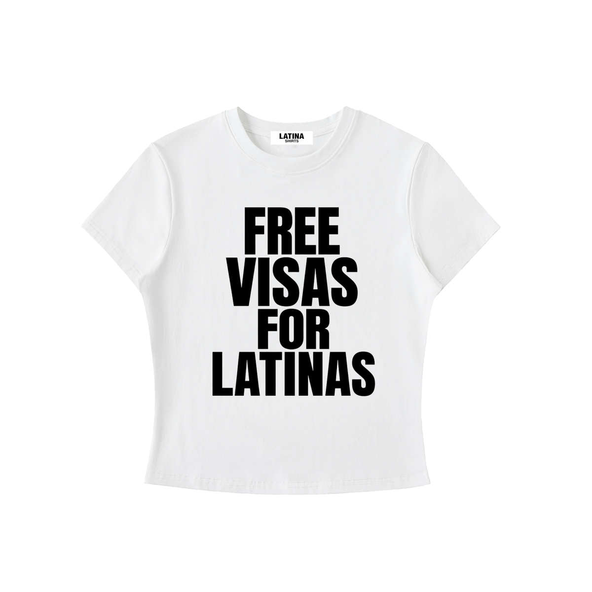 FREE VISAS FOR LATINAS CROP TEE