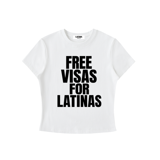 FREE VISAS FOR LATINAS CROP TEE