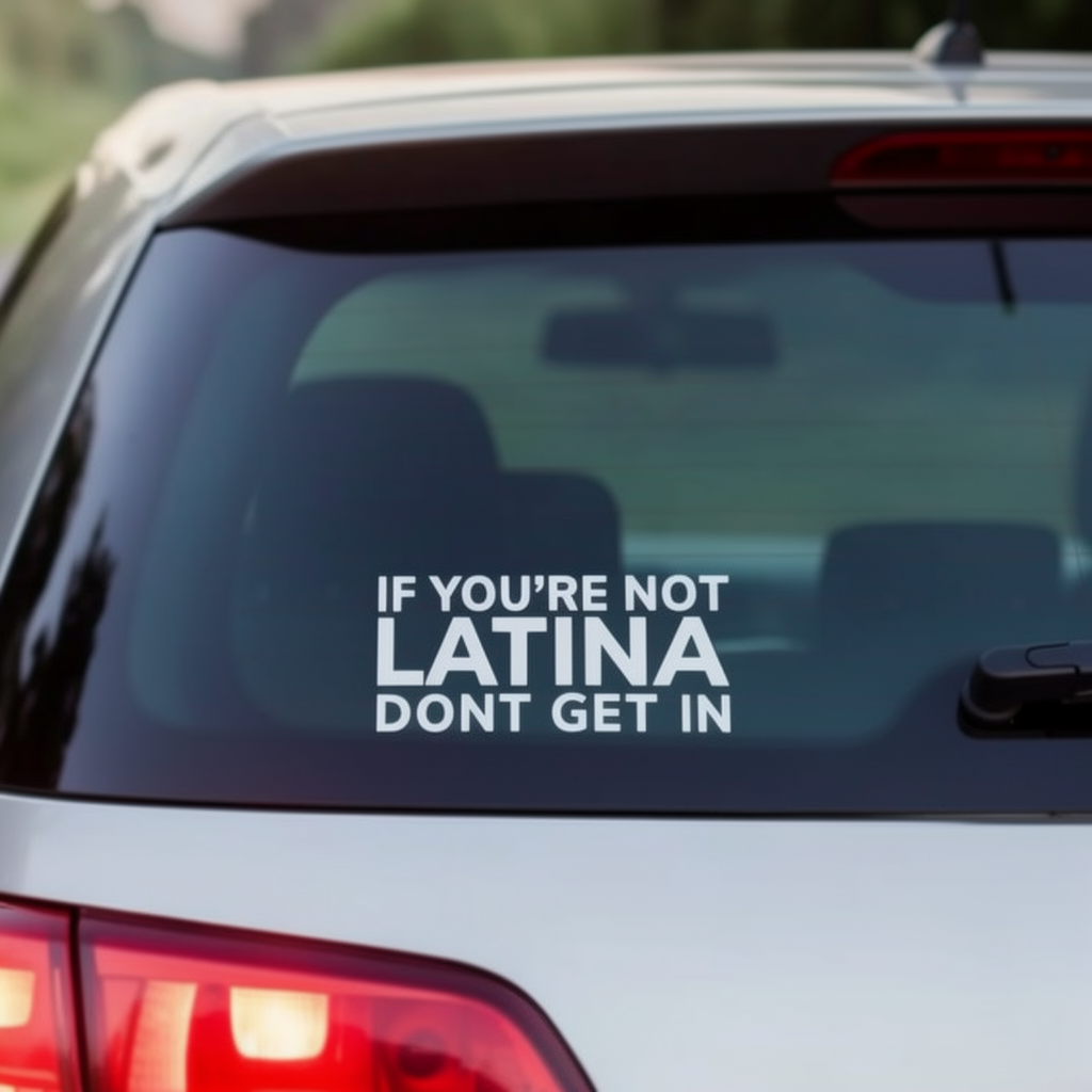 IF YOU'RE NOT LATINA DON'T GET IN STICKER